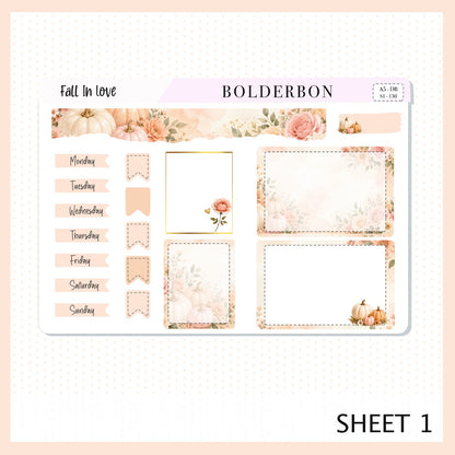 Fall In Love • A5 Weekly Dashboard Kit