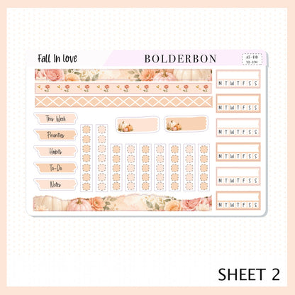 Fall In Love • A5 Weekly Dashboard Kit