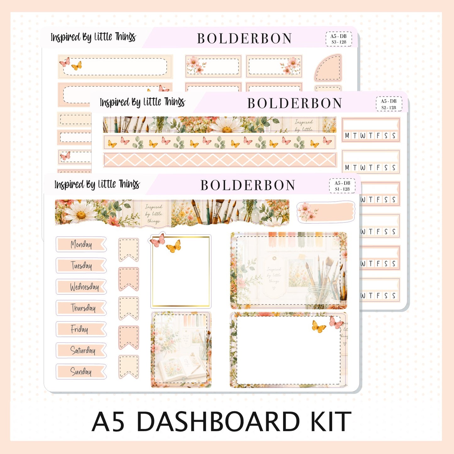Inspired By Little Things • A5 Weekly Dashboard Kit