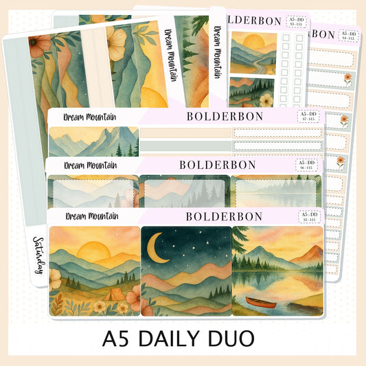 DREAM MOUNTAIN || A5 Daily Duo Planner Sticker Kit