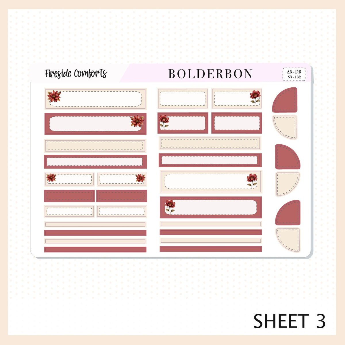 Fireside Comforts • A5 Weekly Dashboard Kit