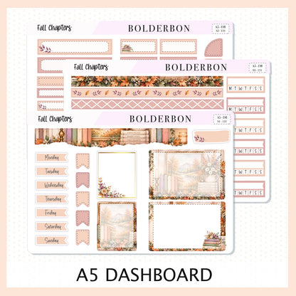 Fall Chapters • A5 Weekly Dashboard Kit