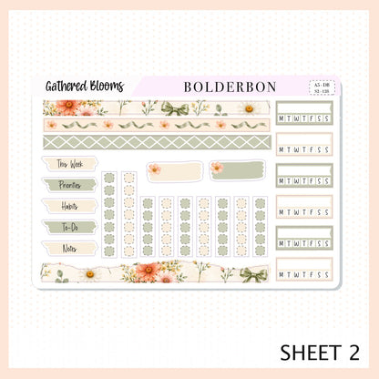 Gathered Blooms • A5 Weekly Dashboard Kit