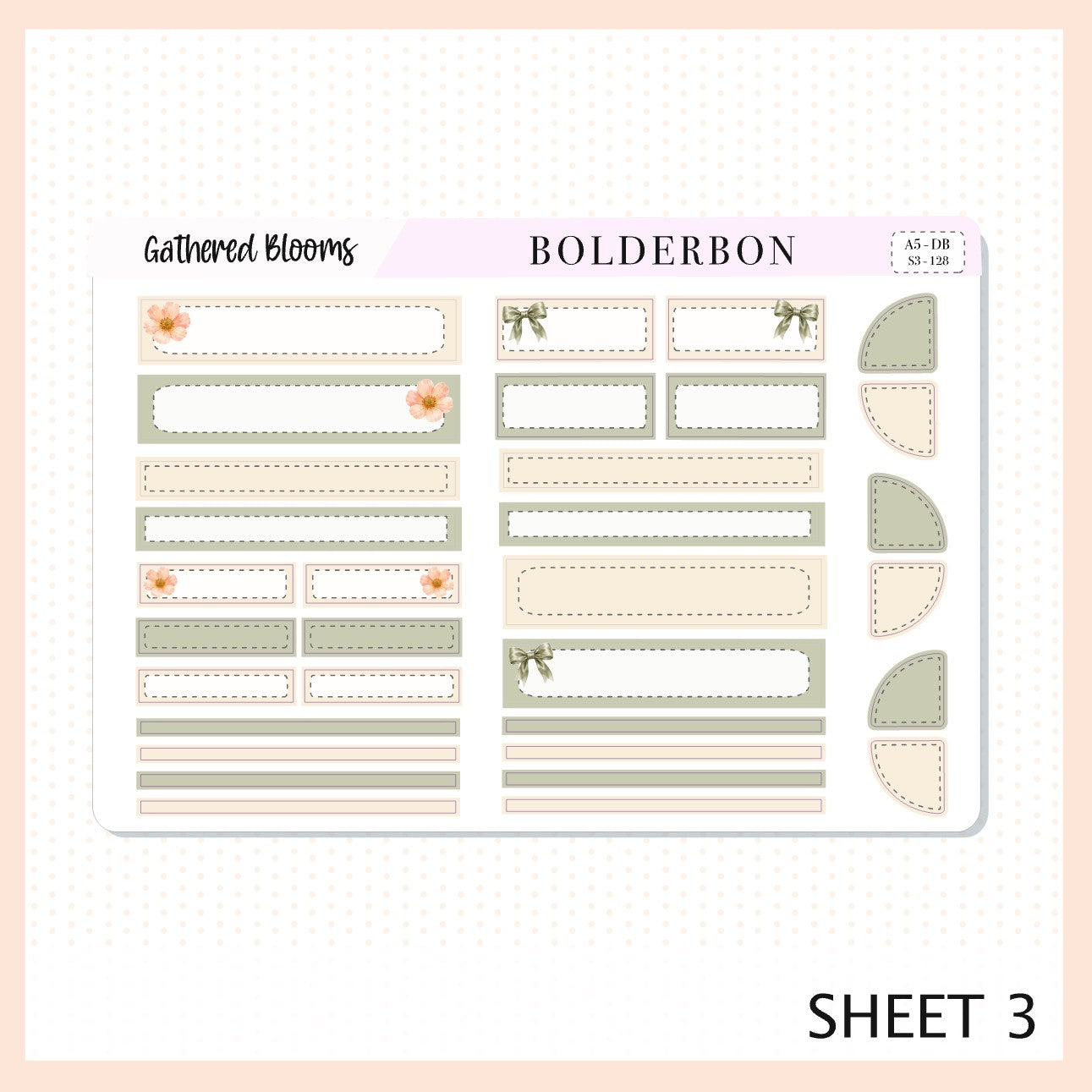 Gathered Blooms • A5 Weekly Dashboard Kit