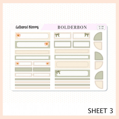 Gathered Blooms • A5 Weekly Dashboard Kit