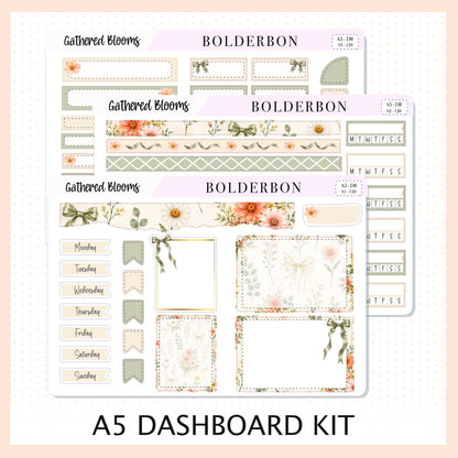 Gathered Blooms • A5 Weekly Dashboard Kit
