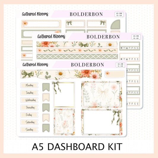 Gathered Blooms • A5 Weekly Dashboard Kit