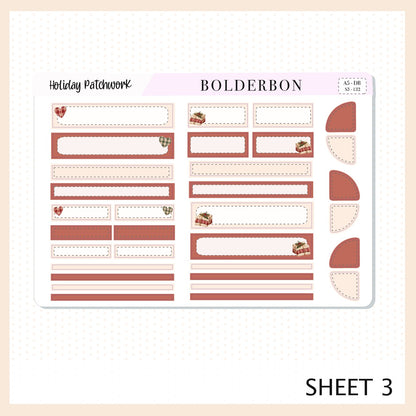 Holiday Patchwork • A5 Weekly Dashboard Kit