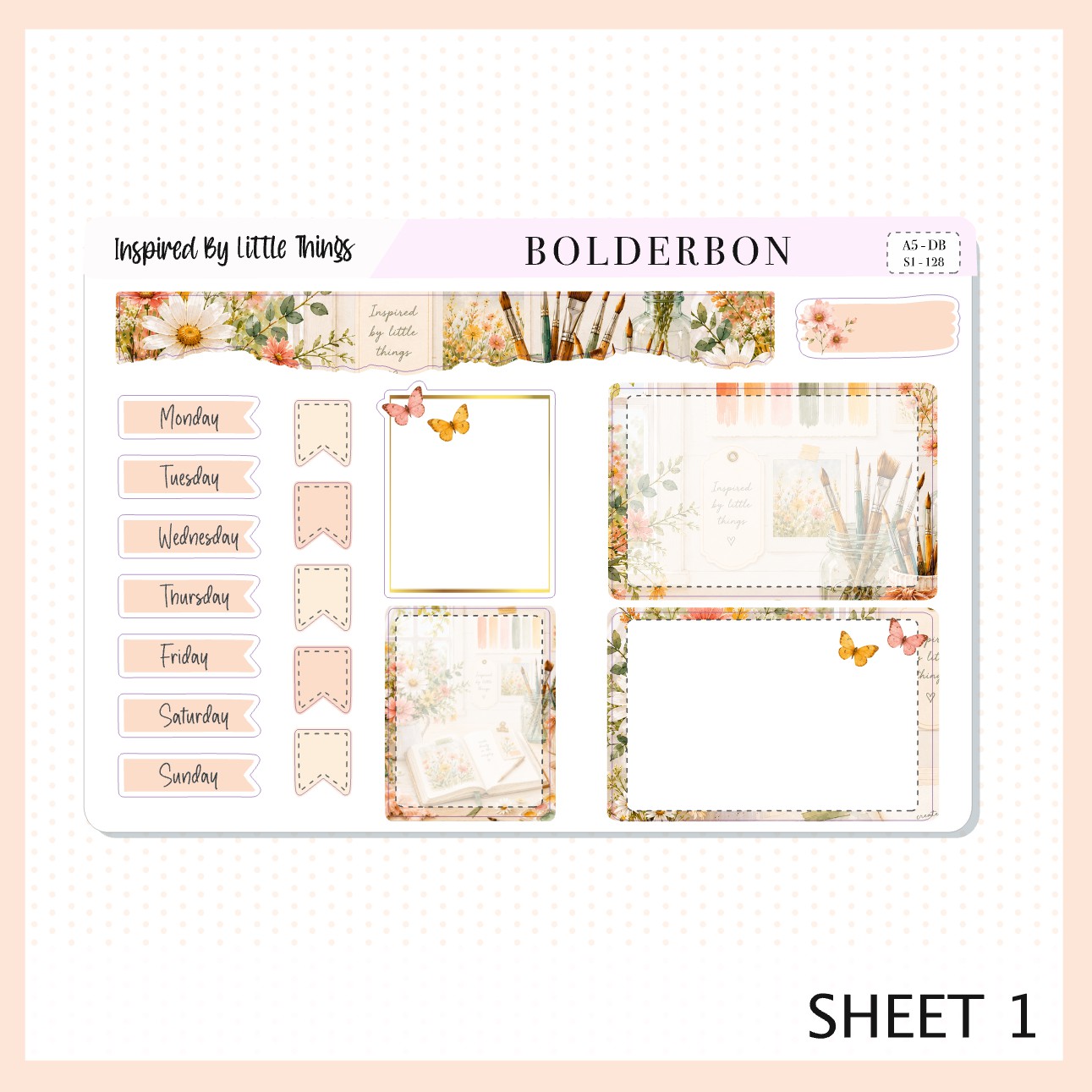 Inspired By Little Things • A5 Weekly Dashboard Kit