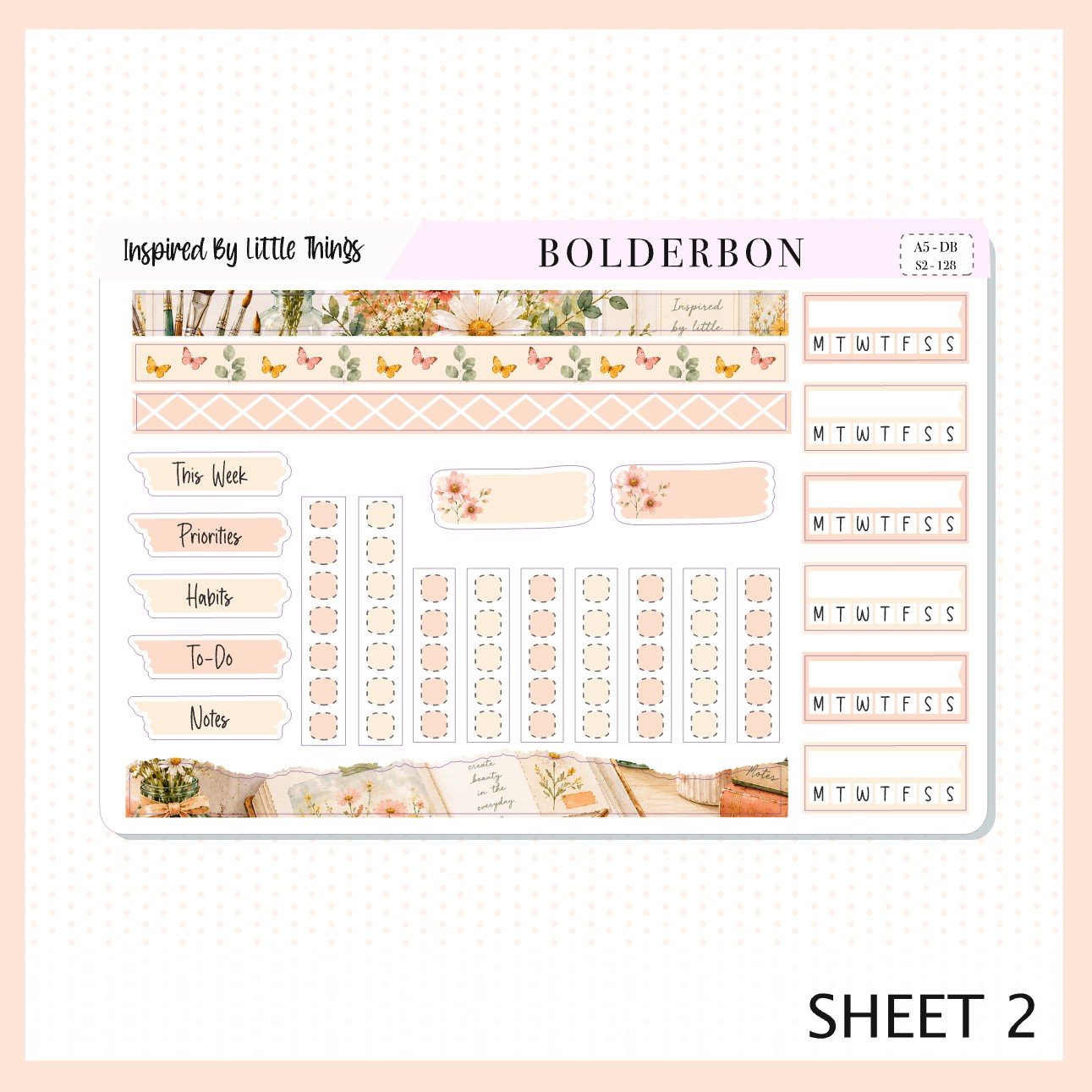 Inspired By Little Things • A5 Weekly Dashboard Kit
