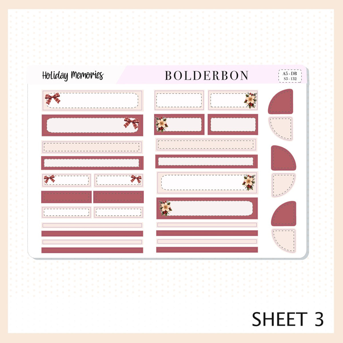 Holiday Memories • A5 Weekly Dashboard Kit