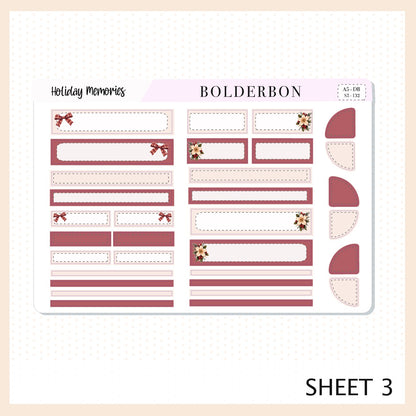 Holiday Memories • A5 Weekly Dashboard Kit