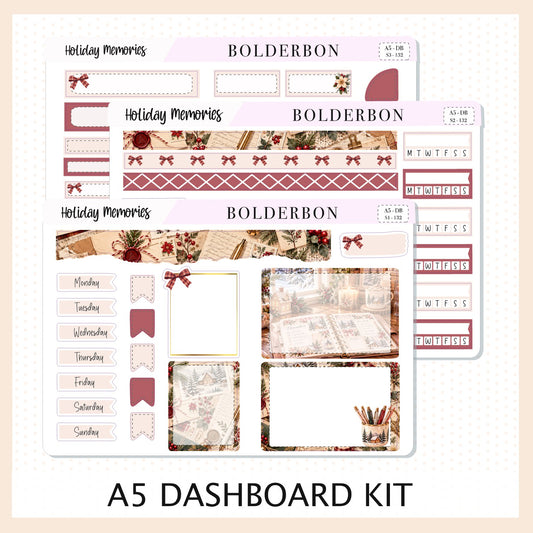 Holiday Memories • A5 Weekly Dashboard Kit