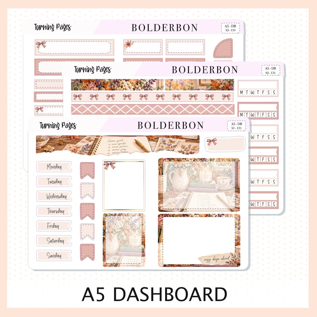 Turning Pages • A5 Weekly Dashboard Kit