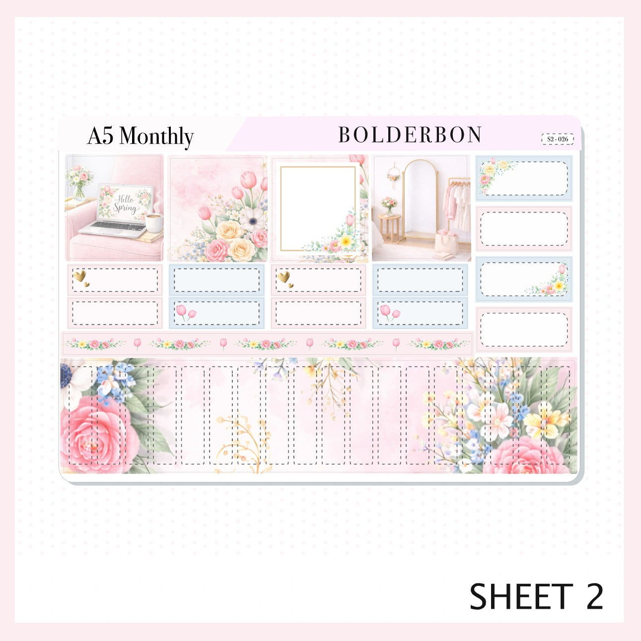 APRIL A5 MONTHLY KIT || Planner Stickers for Erin Condren