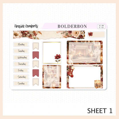 Fireside Comforts • A5 Weekly Dashboard Kit