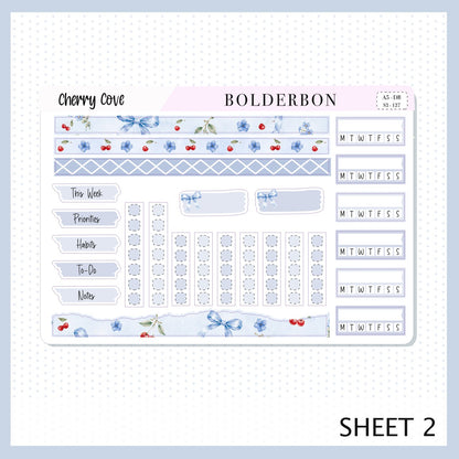 Cherry Cove • A5 Weekly Dashboard Kit