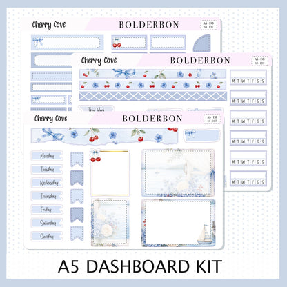 Cherry Cove • A5 Weekly Dashboard Kit