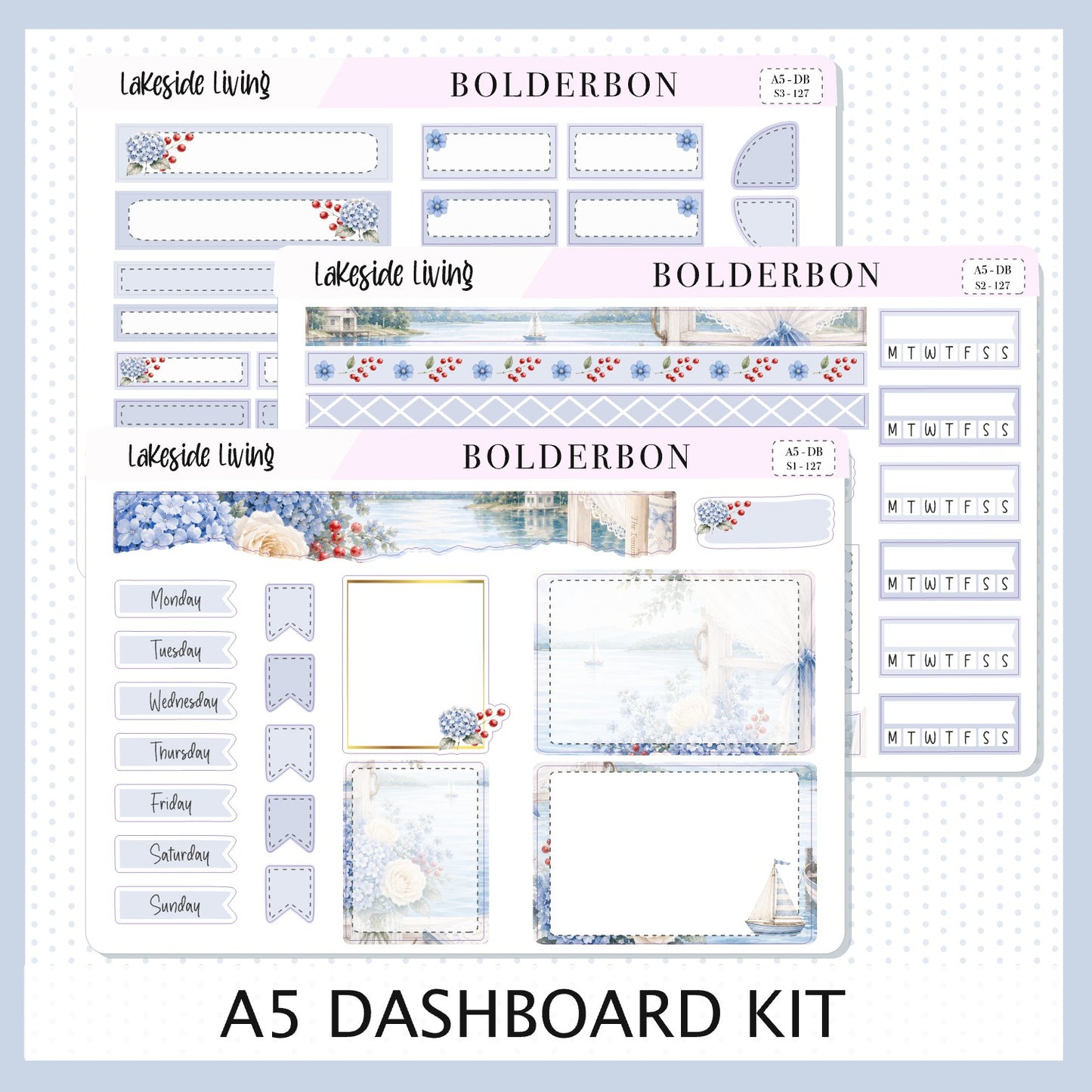 Lakeside Living • A5 Weekly Dashboard Kit