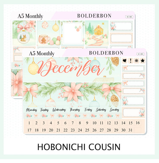 DECEMBER A5 MONTHLY KIT || Planner Stickers for Erin Condren