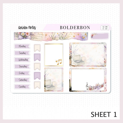 Golden Notes • A5 Weekly Dashboard Kit