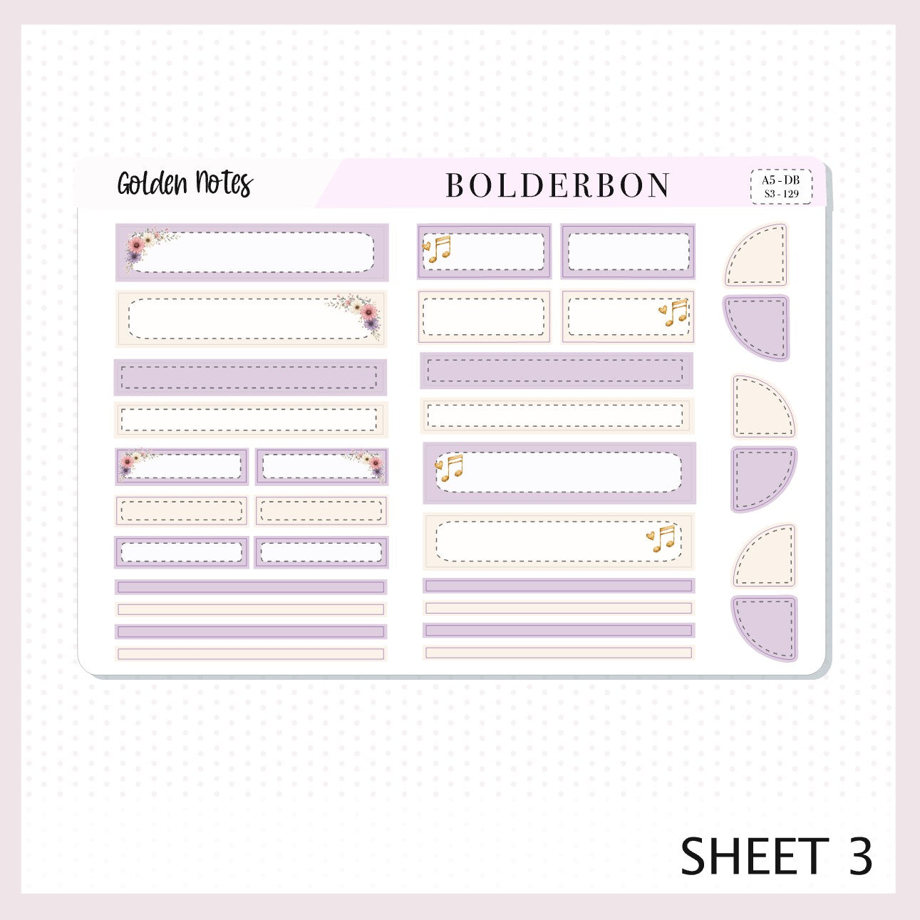 Golden Notes • A5 Weekly Dashboard Kit