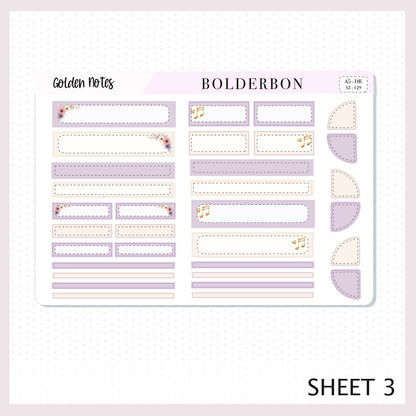 Golden Notes • A5 Weekly Dashboard Kit