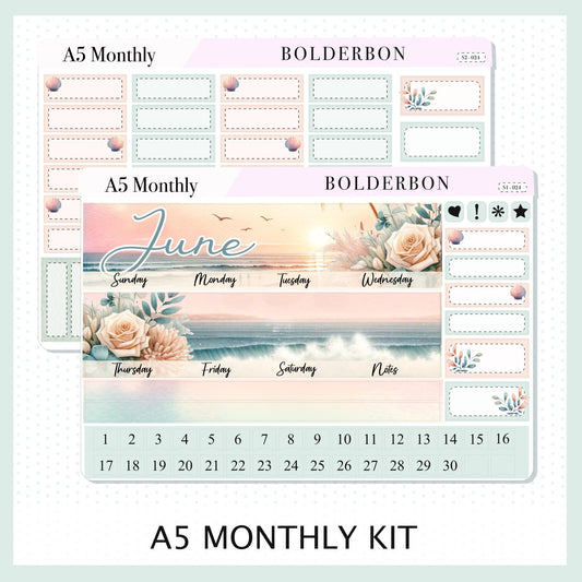 JUNE A5 MONTHLY KIT || Planner Stickers for Erin Condren