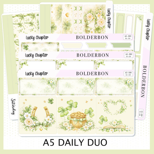 LUCKY CHAPTER A5 Daily Duo || EC Planner Sticker Kit