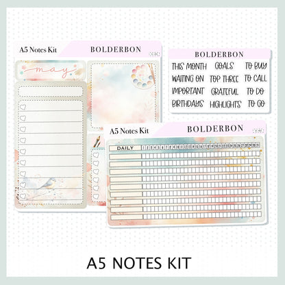 MAY A5 NOTES KIT || EC Planner Stickers, A5 Compact Vertical, A5 Daily Duo, A5 Horizontal