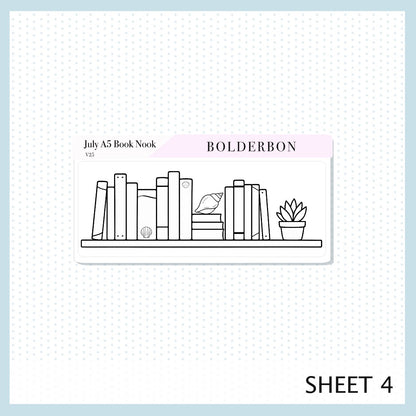 NEW 2025/2026 JULY A5 Notes Kit || Shoreline, Planner Sticker Kit for Erin Condren Planners