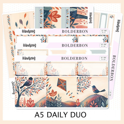 WINDSONG A5 Daily Duo || Planner Sticker Kit