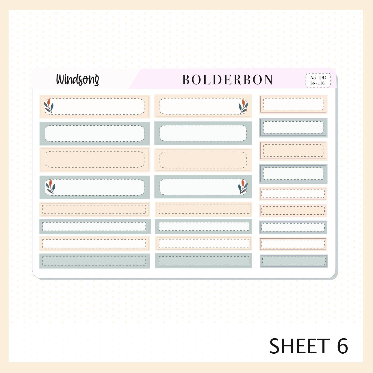 WINDSONG A5 Daily Duo || Planner Sticker Kit