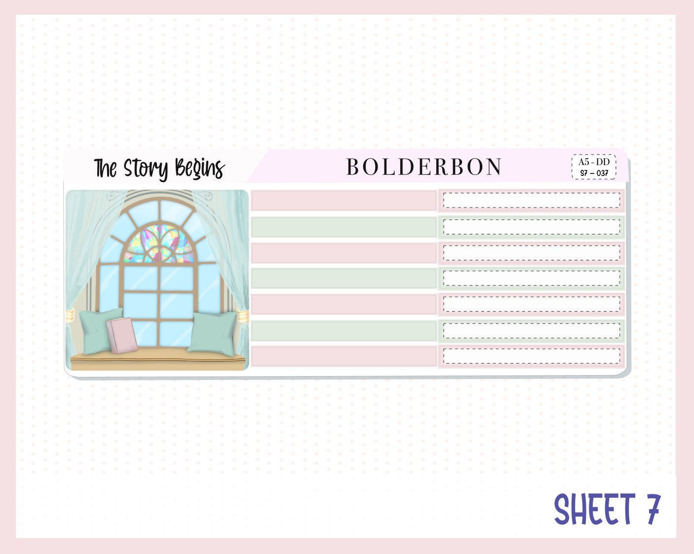 THE STORY BEGINS || A5 Daily Duo Planner Sticker Kit