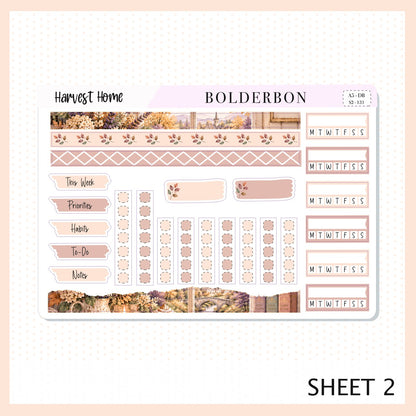 Harvest Home • A5 Weekly Dashboard Kit