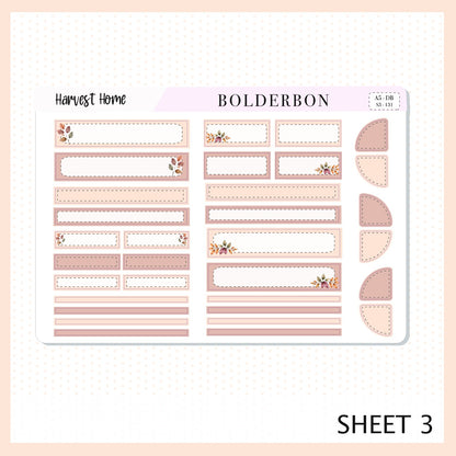 Harvest Home • A5 Weekly Dashboard Kit