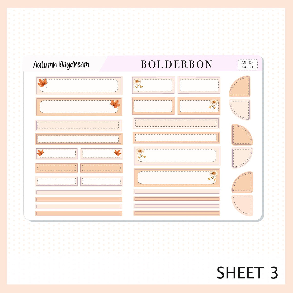 Autumn Daydream • A5 Weekly Dashboard Kit