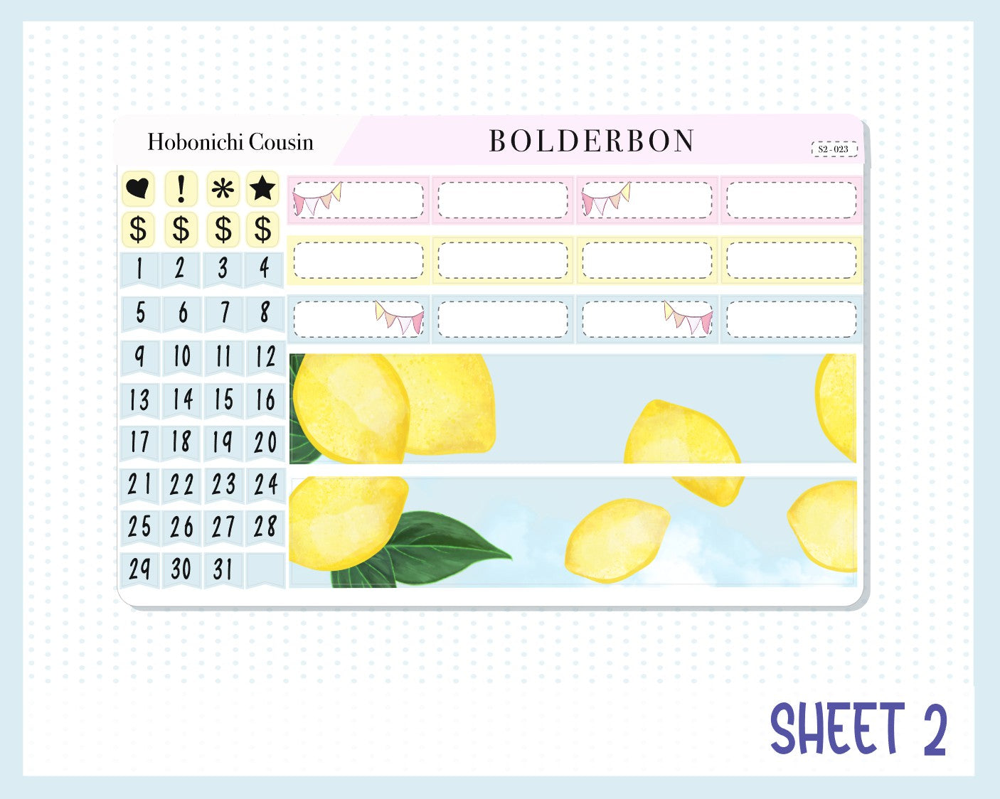 AUGUST || Hobonichi Cousin Planner Sticker Kit