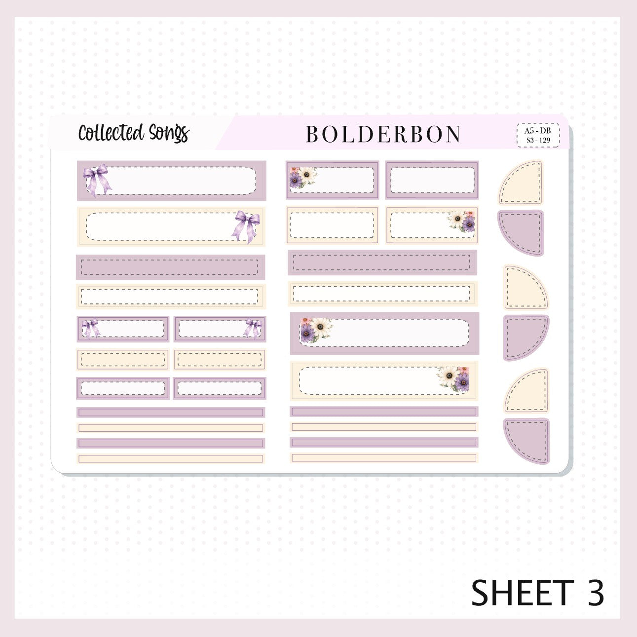 Collected Songs • A5 Weekly Dashboard Kit