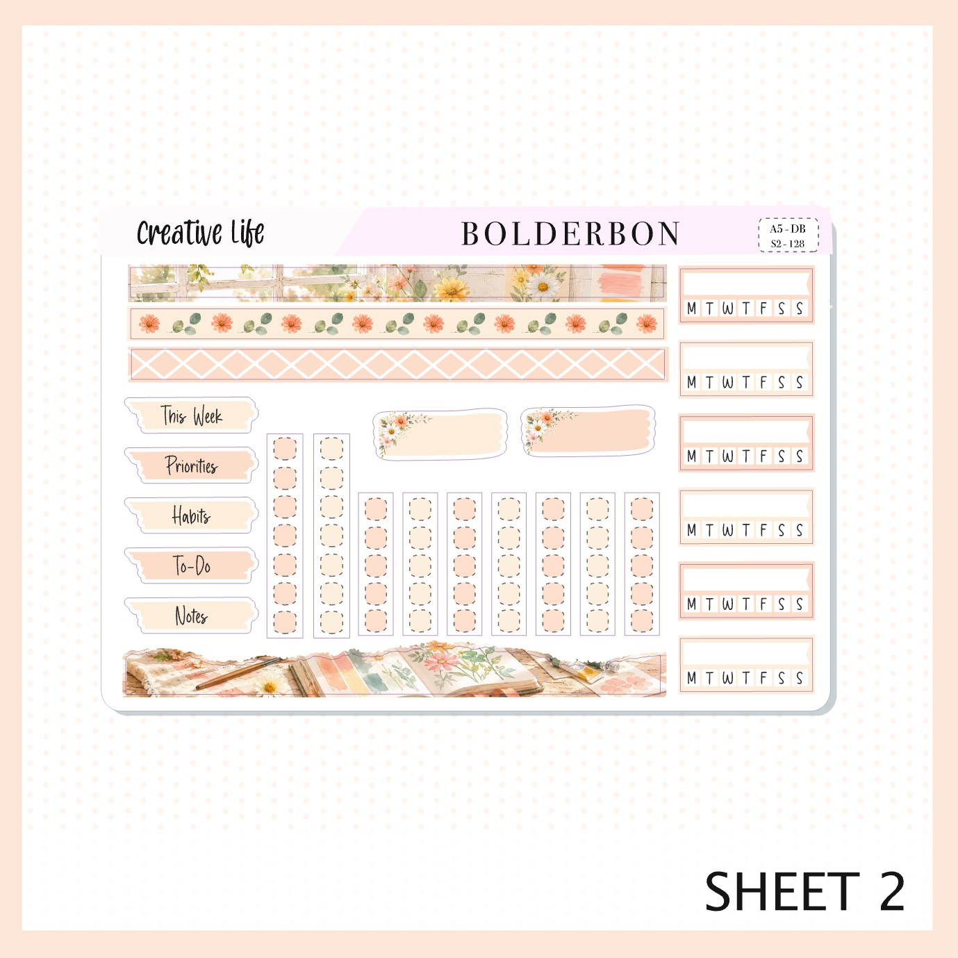 Creative Life • A5 Weekly Dashboard Kit