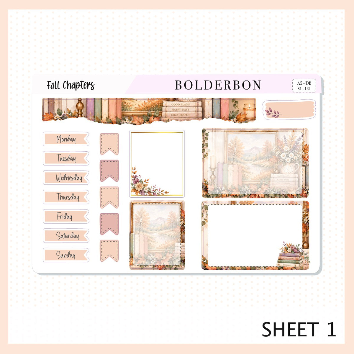 Fall Chapters • A5 Weekly Dashboard Kit