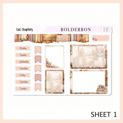 Fall Chapters • A5 Weekly Dashboard Kit