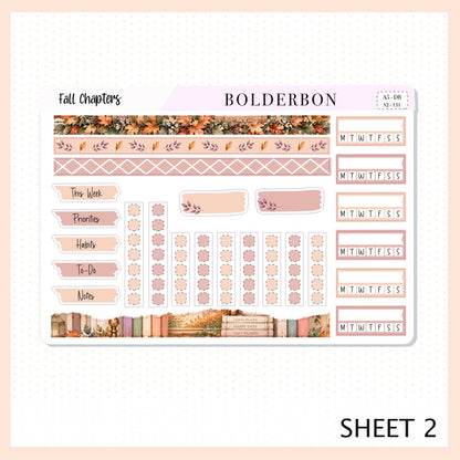 Fall Chapters • A5 Weekly Dashboard Kit