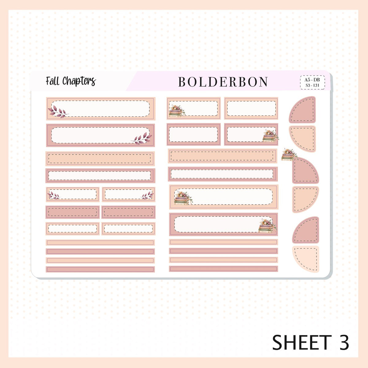 Fall Chapters • A5 Weekly Dashboard Kit