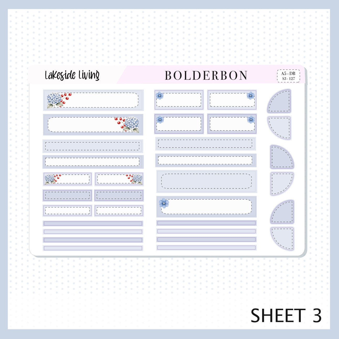 Lakeside Living • A5 Weekly Dashboard Kit