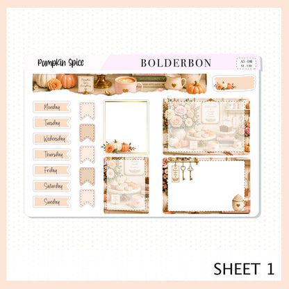 Pumpkin Spice • A5 Weekly Dashboard Kit