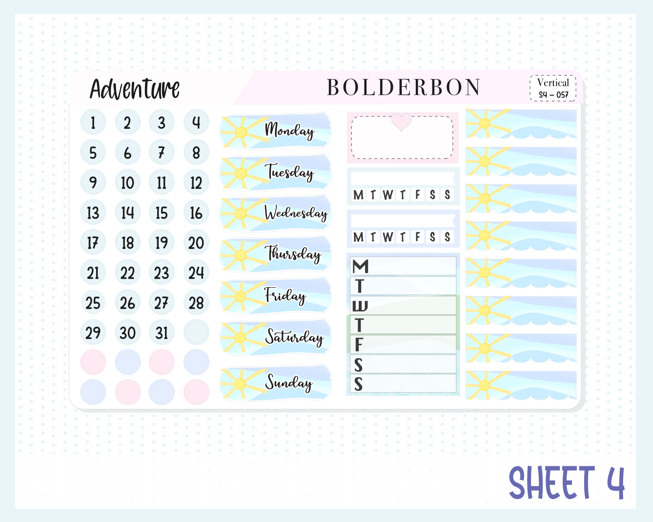 ADVENTURE || 7x9 Vertical Planner Sticker Kit