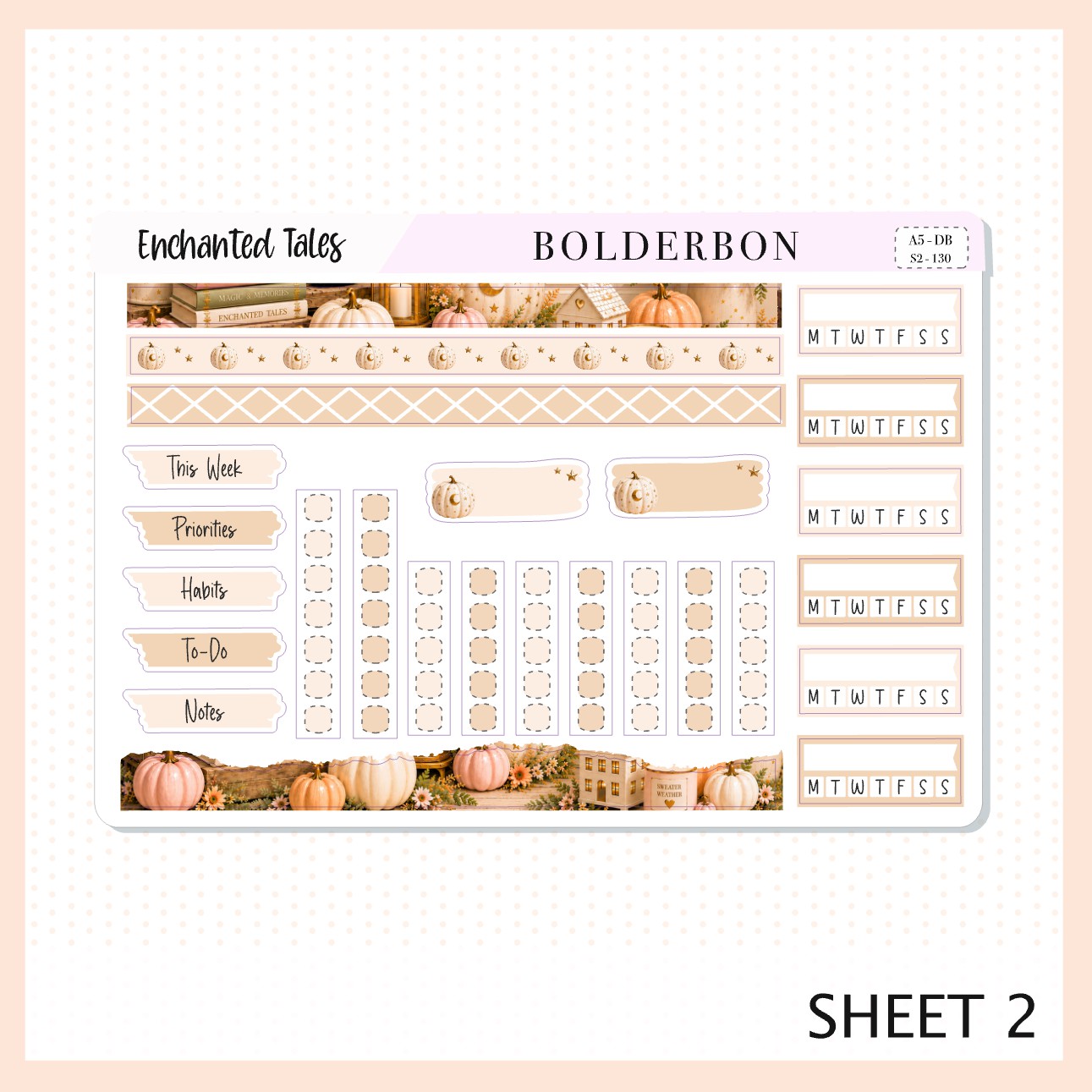 Enchanted Tales • A5 Weekly Dashboard Kit