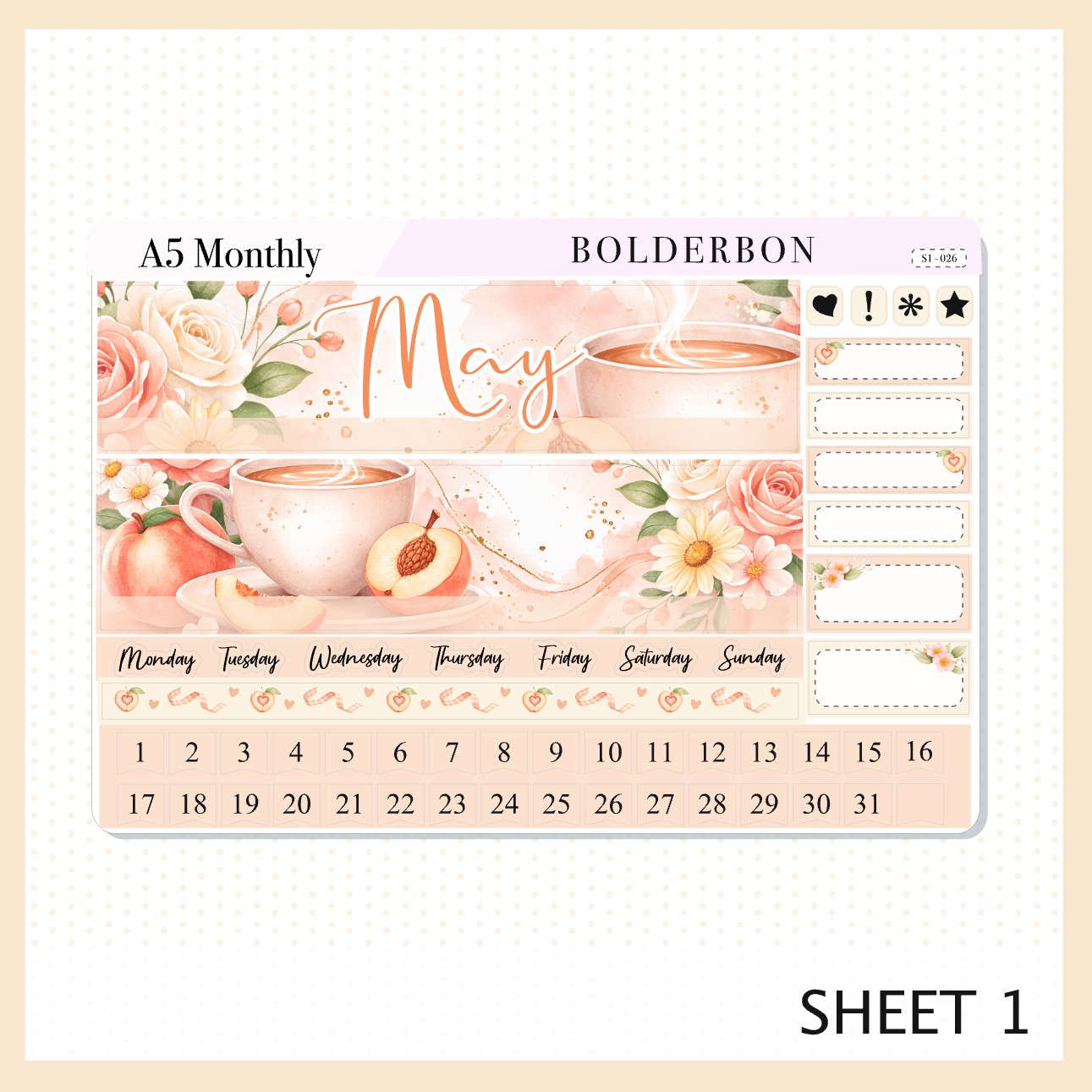 MAY A5 MONTHLY KIT || Planner Stickers for Erin Condren