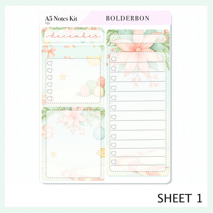 DECEMBER A5 Notes Kit || New Layout 2025/2026, Planner Sticker Kit for Erin Condren Planners, Candy Lane Theme